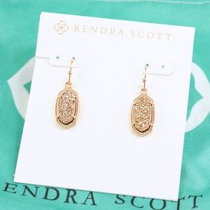 Kendra Scott Lee Drusy earrings rose gold